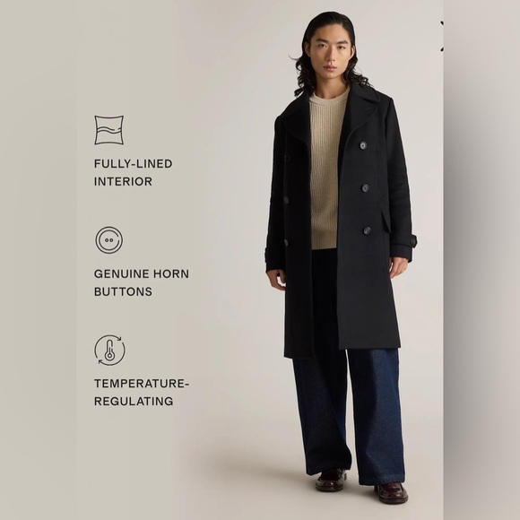 Quince | Italian Wool Double-Breasted Officer
Topcoat | L - Picture 2 of 15